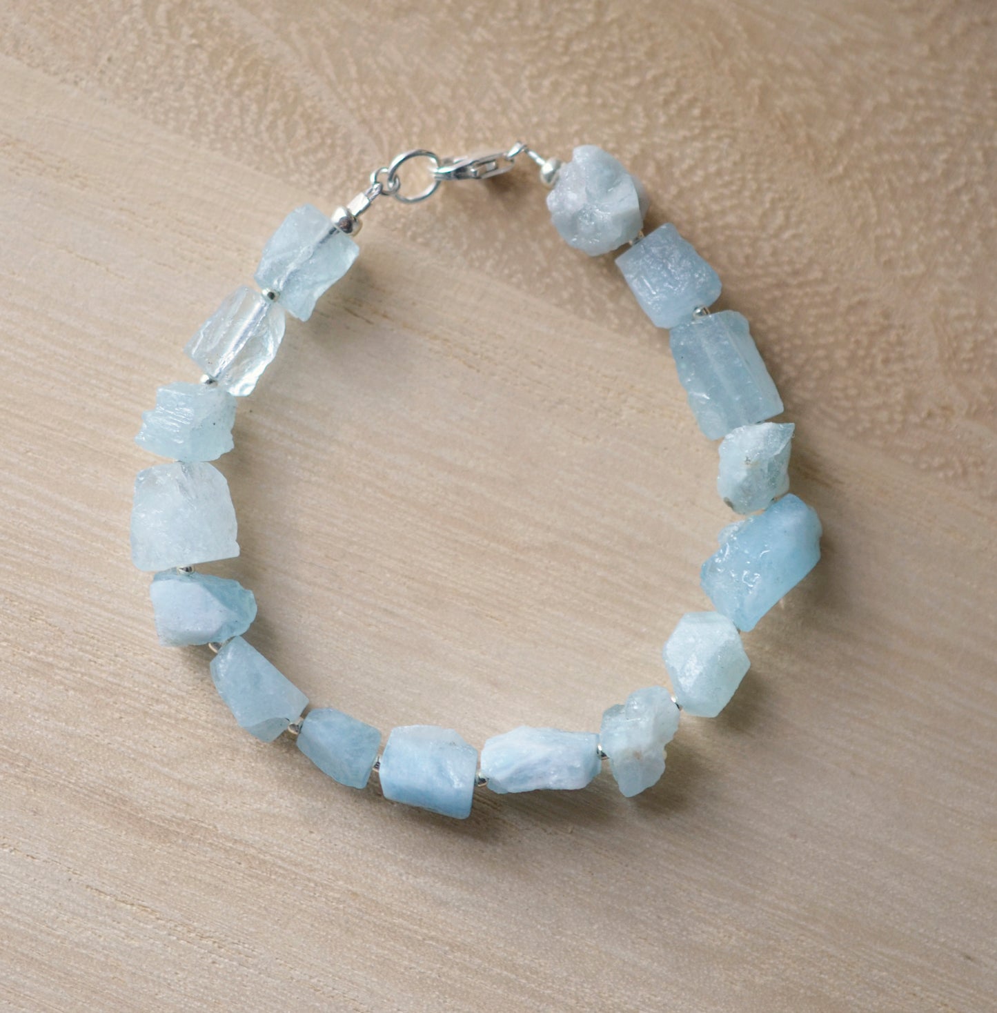 Rough Natural Aquamarine Bracelet