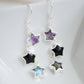 Star Gazer Earrings: Amethyst, Onyx, Labradorite