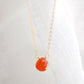 Orange Carnelian Necklace in Sterling Silver or Gold Filled