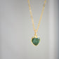 Emerald Heart Pendant in 14k Gold Filled