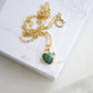 Emerald Heart Pendant in 14k Gold Filled