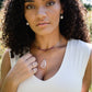 Raw Rose Quartz Crystal Necklace