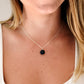 Natural Shungite Round Pendant Necklace