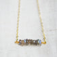 Natural Labradorite Bar Necklace