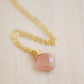 Peach Sunstone Necklace - 14k Gold Fill or Sterling Silver - Natural Sunstone - Wire Wrapped Gemstone Pendant - Peach Wedding Jewelry