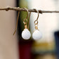Small Natural White Milky Quartz Earrings