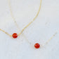Carnelian Coin Necklace