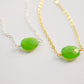 Green Chrysoprase Necklace, Sterling Silver or 14k Gold Filled