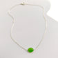 Green Chrysoprase Necklace, Sterling Silver or 14k Gold Filled