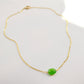 Green Chrysoprase Necklace, Sterling Silver or 14k Gold Filled