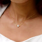 Natural White Howlite Necklace in gold or silver.