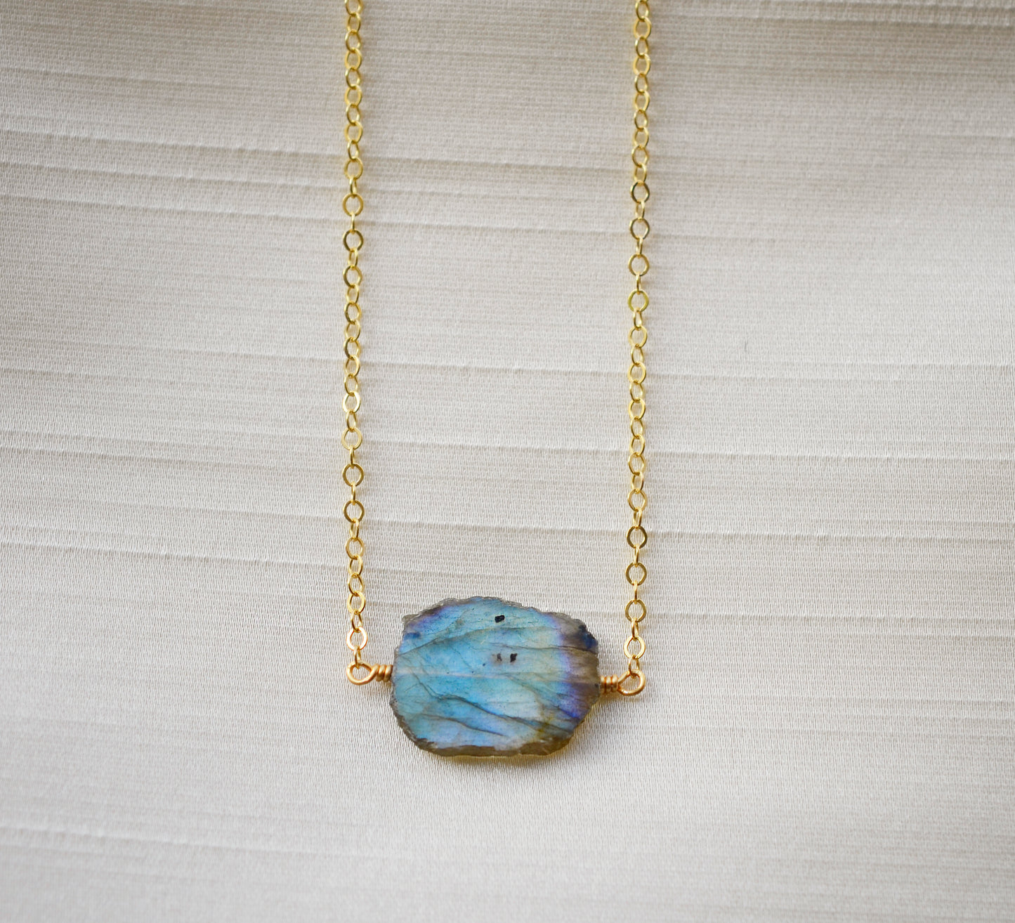 Labradorite Slice Necklace