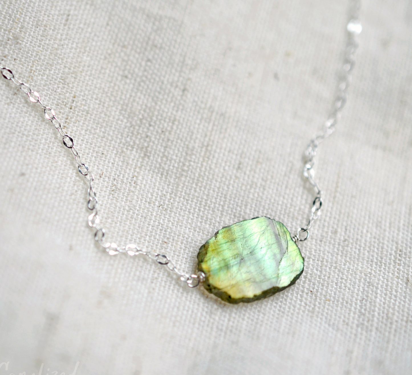 Labradorite Slice Necklace