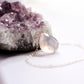 Handmade natural Rose Quartz pendant in 14k gold filled or sterling silver. Pink Rose Quartz Jewelry