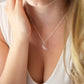 rose quartz moon crescent necklace